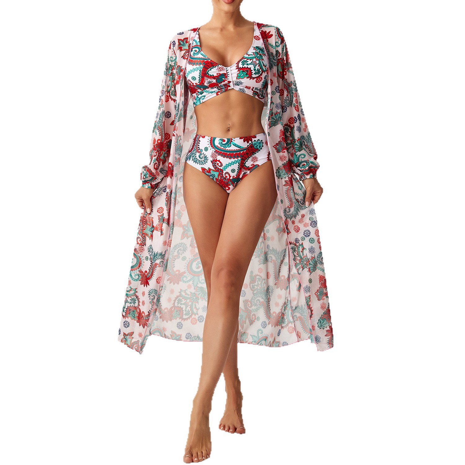 Tops - Damski tankini 2026 z nadrukiem, z