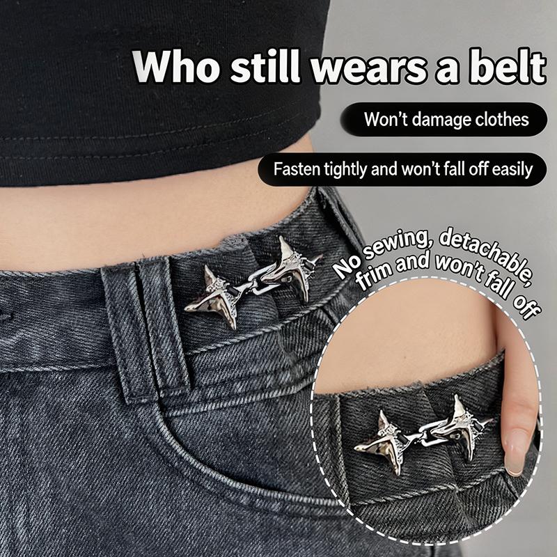 Jeans - Wytrzymała metalowa regulowana klamra do paska