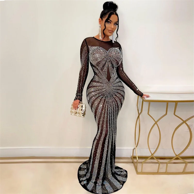 Seksowne, błyszczące, kryształ – Sparkly Rhinestone Club Party Dress recenzja i cena