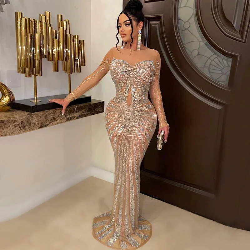 Seksowne, błyszczące, kryształ – Sparkly Rhinestone Club Party Dress recenzja i cena