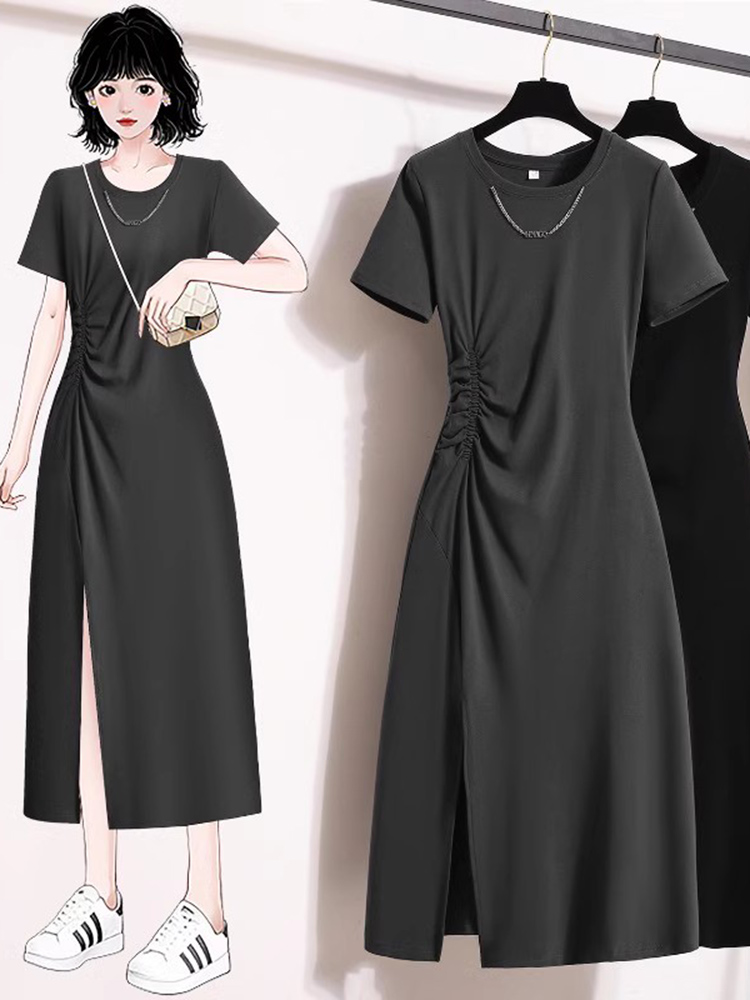Elegancka, codzienna sukienka  – Korean Style A Line Shirt Dress recenzja i cena