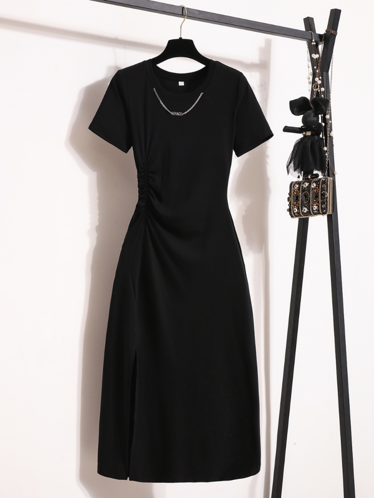 Elegancka, codzienna sukienka  – Korean Style A Line Shirt Dress recenzja i cena