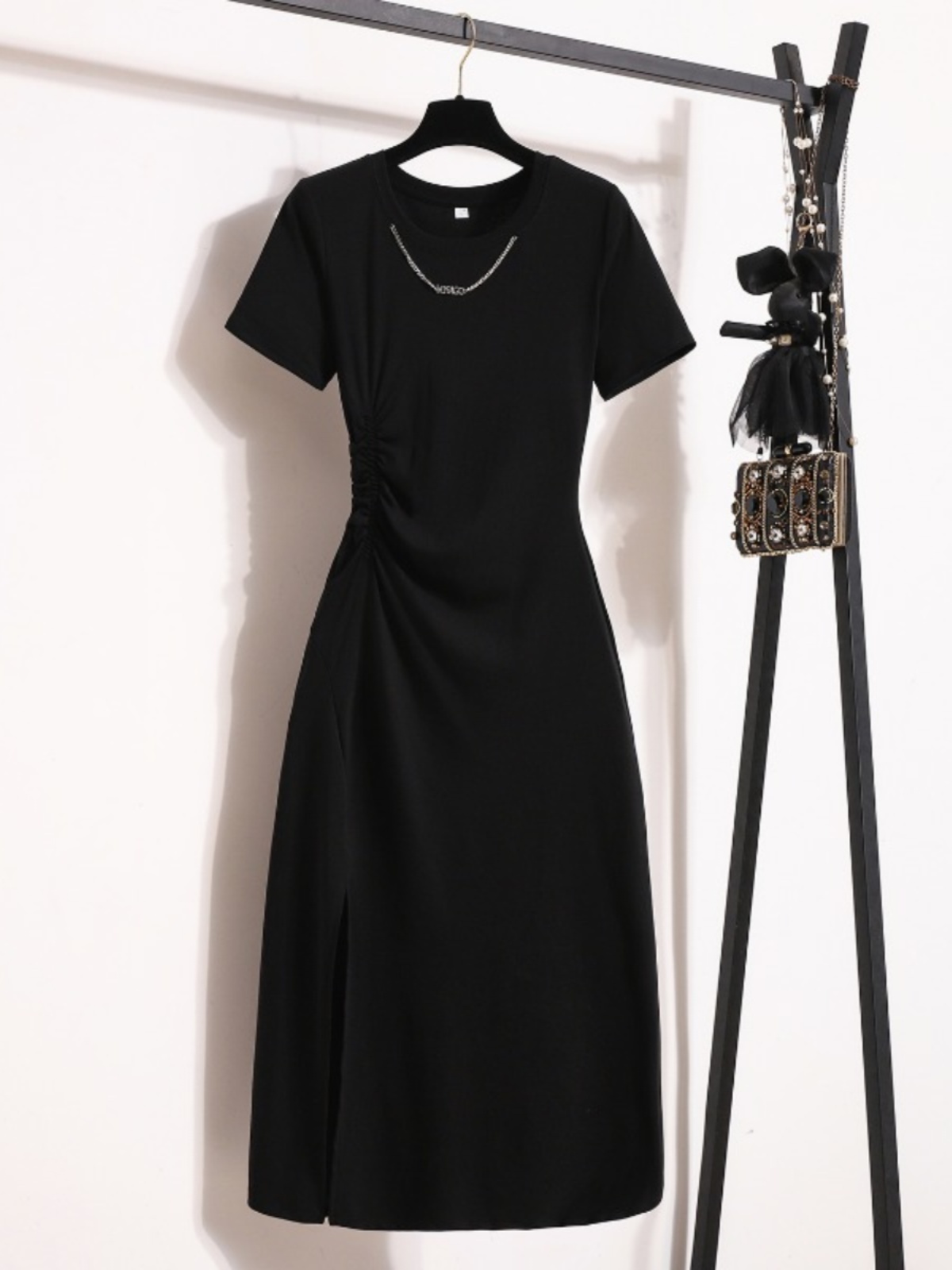 Elegancka, codzienna sukienka  – Korean Style A Line Shirt Dress recenzja i cena