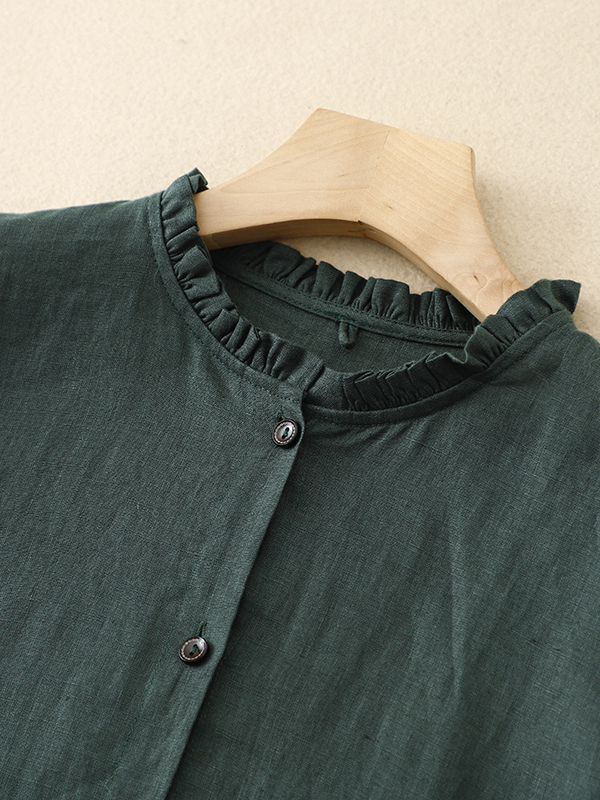 Luźna, bawełniana, lniana suki – Casual Loose Linen Shirt Dress recenzja i cena