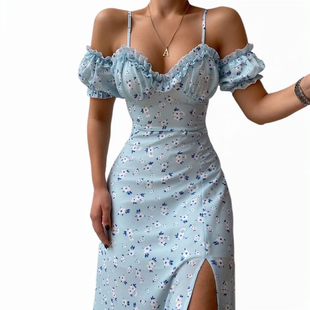 Letnia sukienka w kwiatowy wzó – French Vintage Floral Midi Dress recenzja i cena