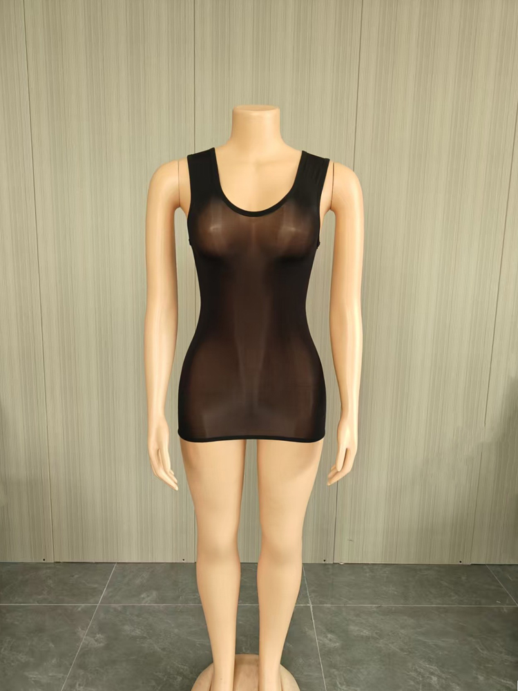 JENYAGE Seksowna, błyszcząca,  – Sexy Mesh Sheer Bodycon Dress recenzja i cena