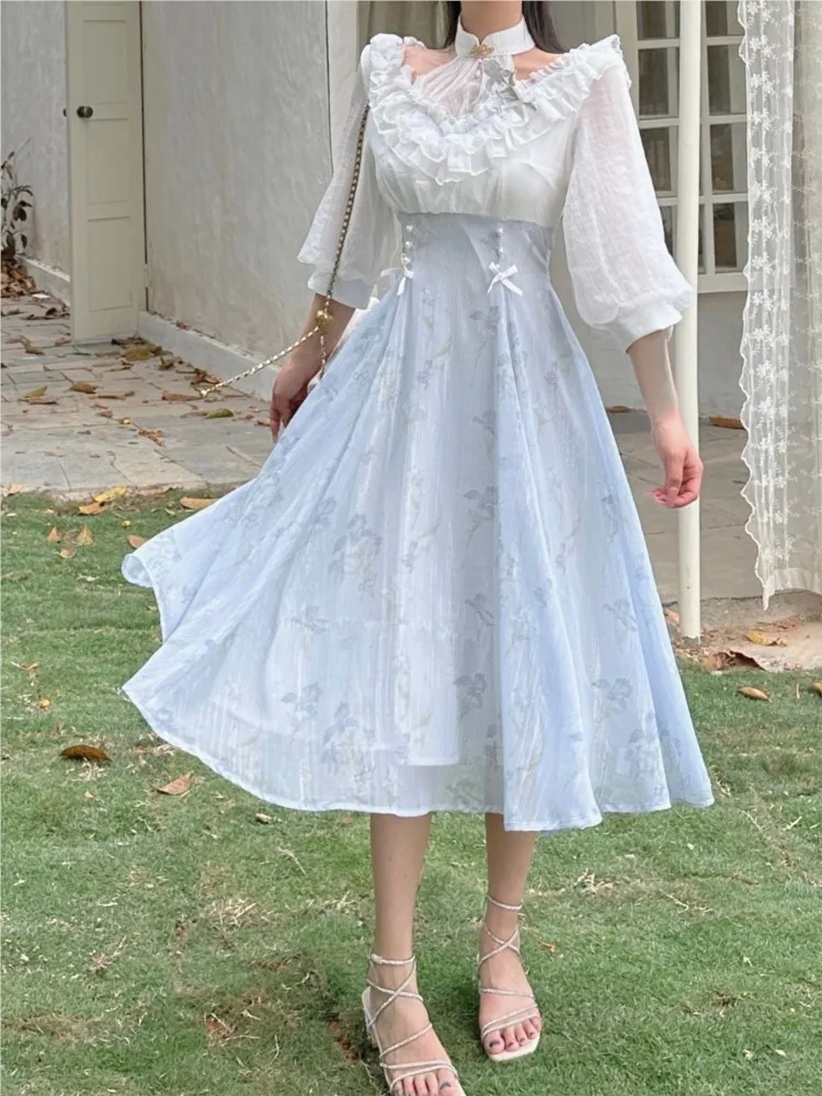 Elegancka damska letnia sukien – French Vintage Floral Midi Dress recenzja i cena